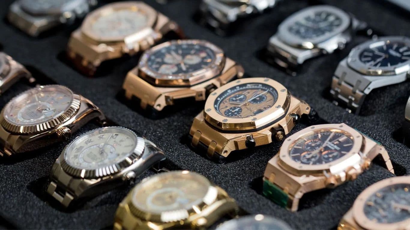 a watch collection with expensive watches