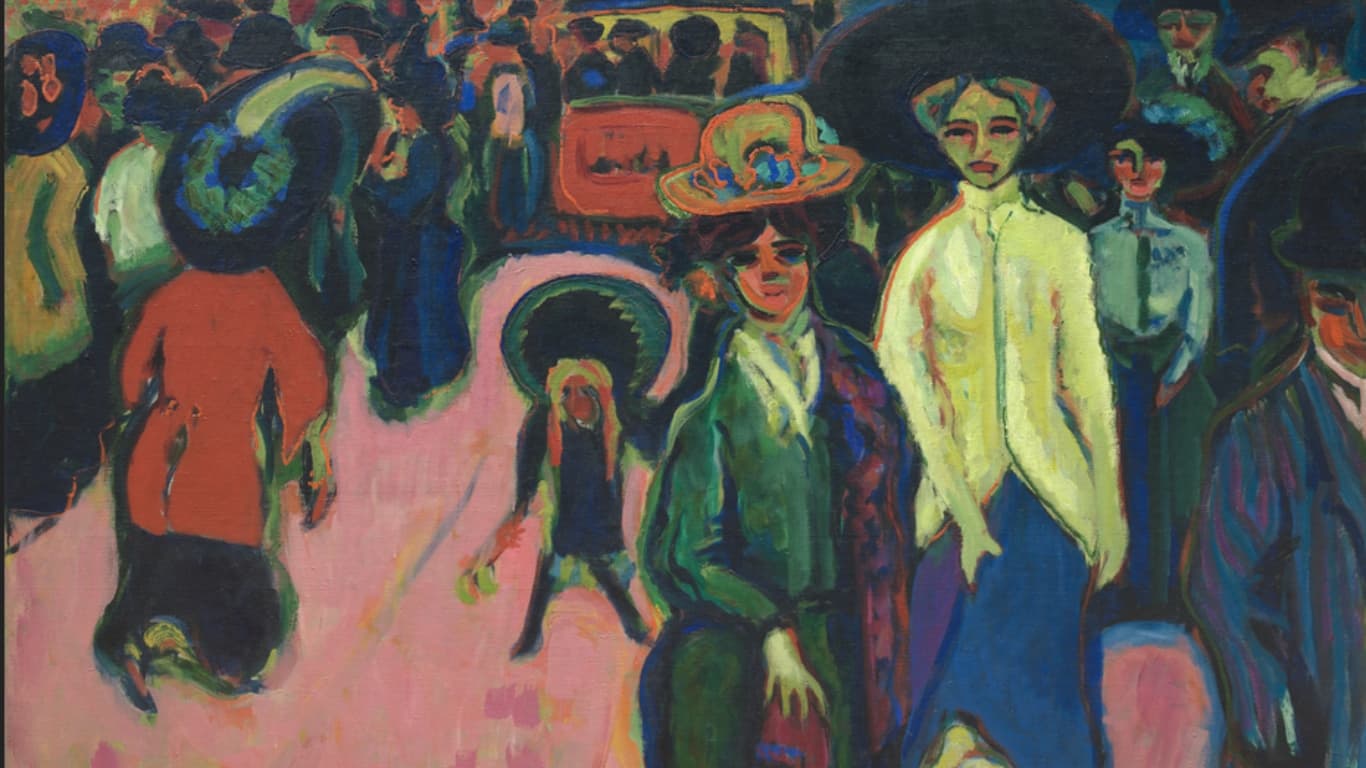 expressionism Ernst Ludwig Kirchner, Street, Dresden, 1908.