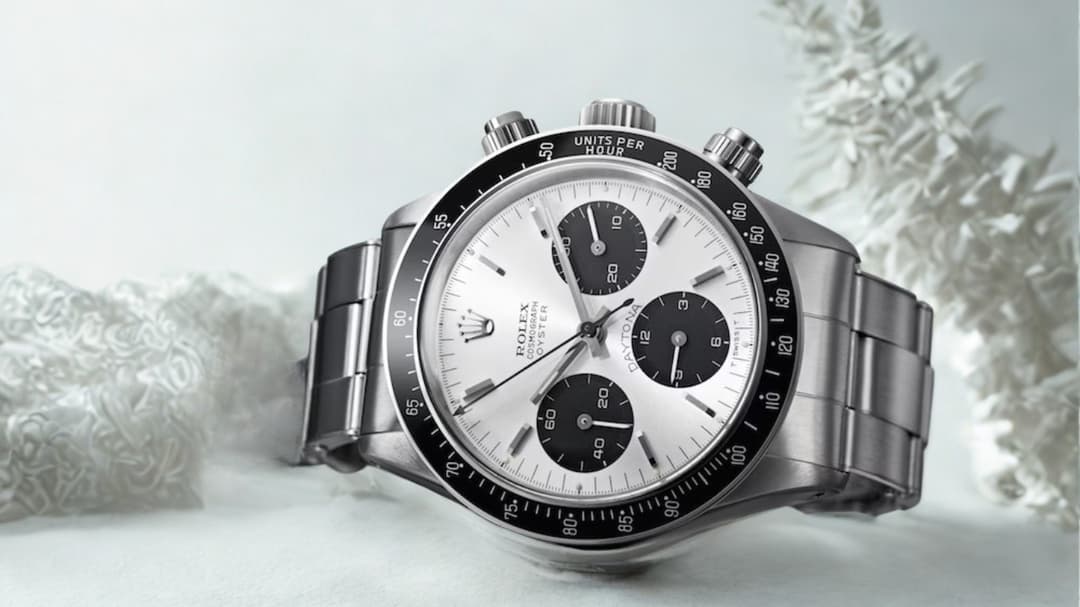 A Rolex Daytona panda dial variant, one of the configurations collectors track reference by reference.