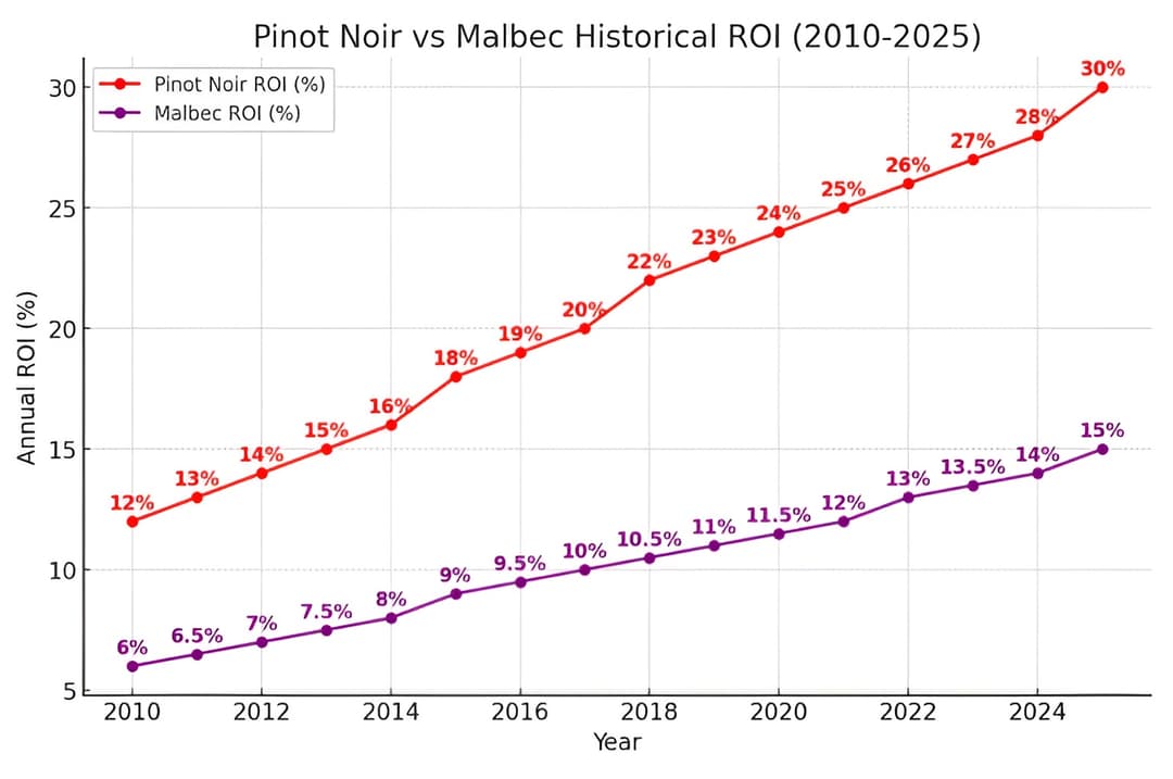 Pinot Noir Vs Malbec Historical ROI (2010-2025)