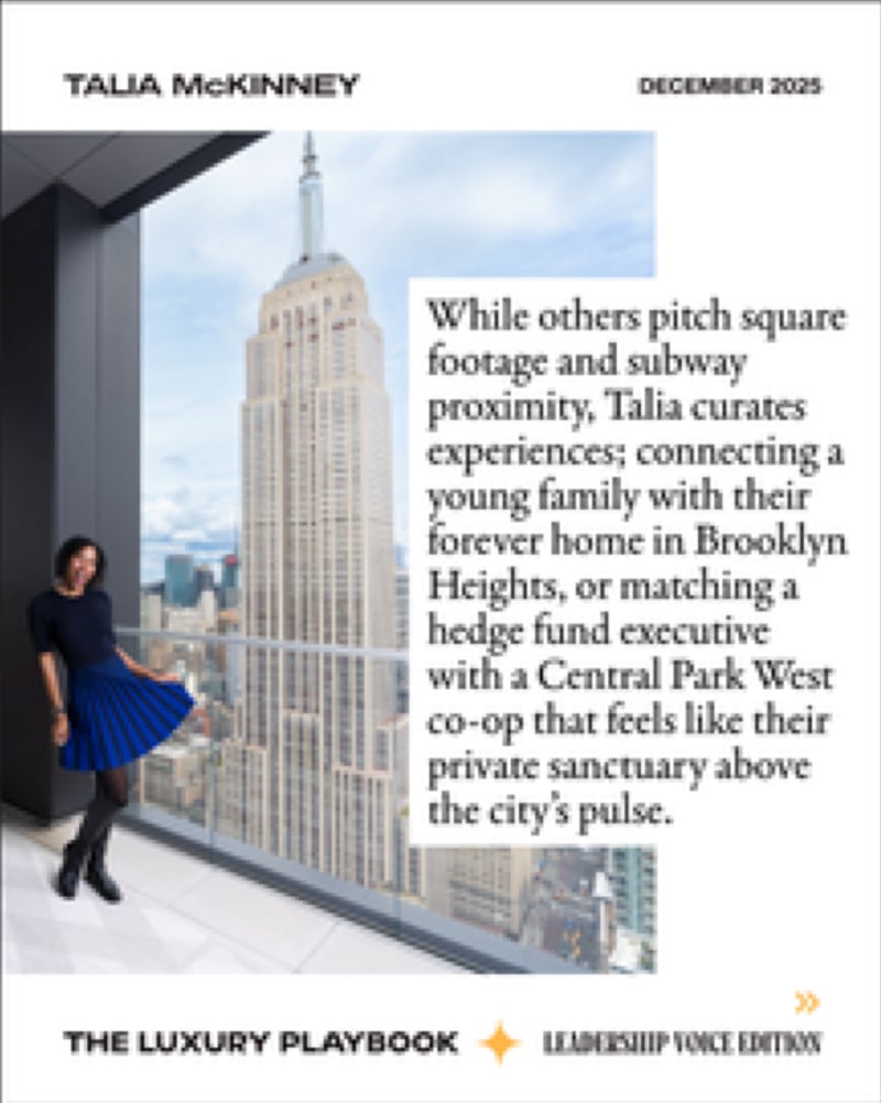 Slide 4: a photograph overlooking the Empire State Building with an excerpt from the profile