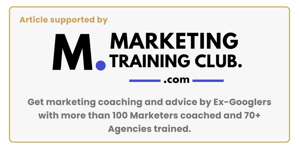 Article supported by Marketing training club