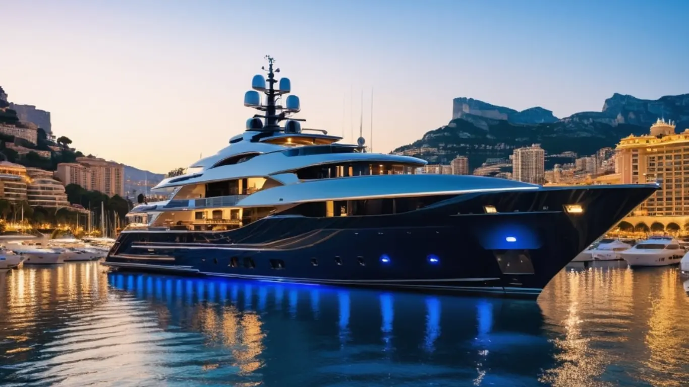 a big yacht in a luxury destination