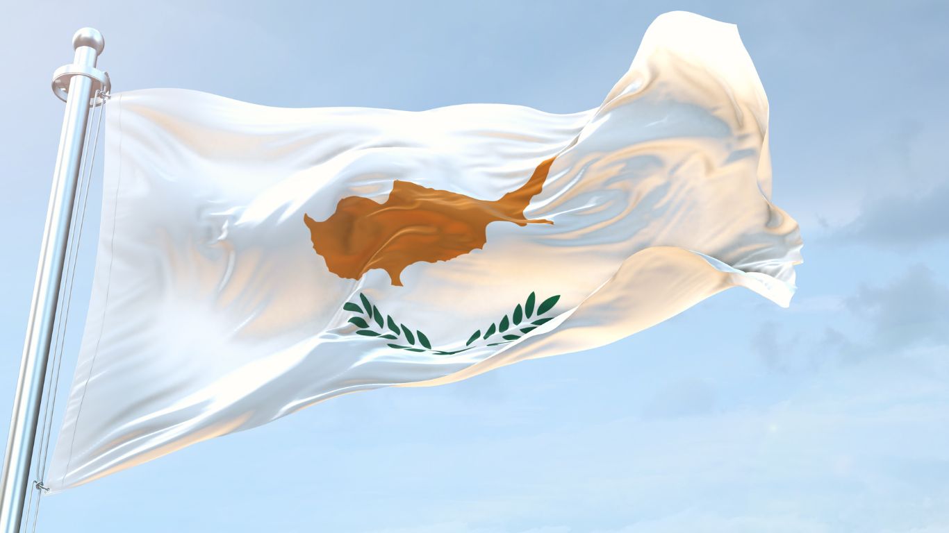 cyprus flag symbolizing the real estate market of the country