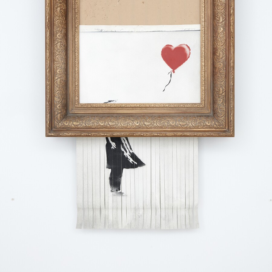 Banksy, Love is in the Bin, 2018. Courtesy of Sotheby’s