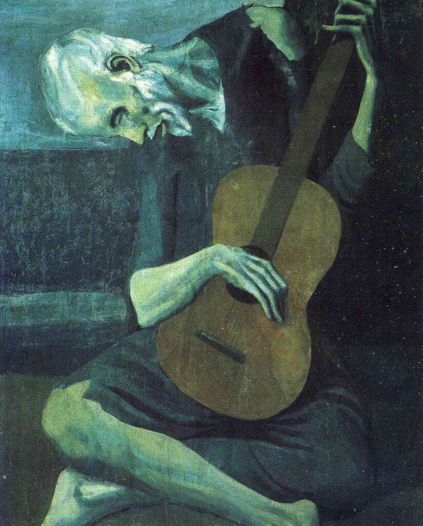 Image © The Art Institute of Chicago / The Old Guitarist © Pablo Picasso 1903-04