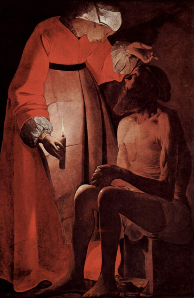 Job Mocked by his Wife, c. 1625–1650, Musée départemental d'Art ancien et contemporain, Georges de La Tour