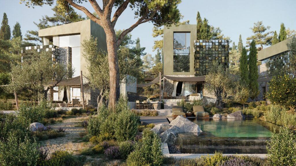 Design by KAAF Architects for a Destsetters Eco Hotel Concept in Greece